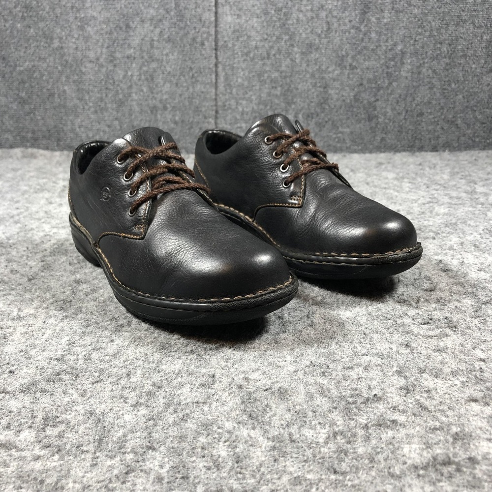 Born Oxford Shoes Womens 9 Black Leather Lace Up Comfort W31300